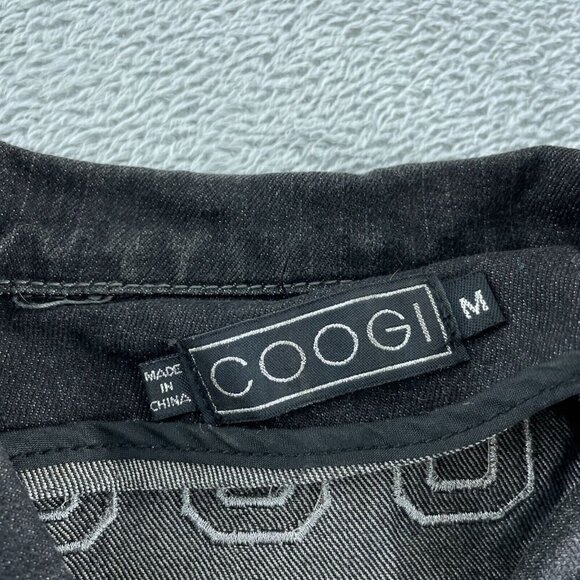 Coogi Black Denim Cropped Jacket With Embroidered Womens M 2502 - Picture 4 of 10